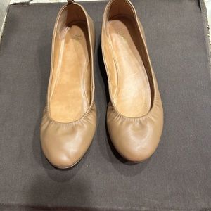 Tan leather flats size 9.5